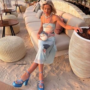 ZARA TULLE SKIRT SKY BLUE BLOGGERS FAV